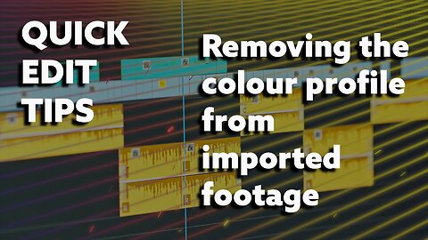 Removing a Colour Profile from Footage in Premiere Pro