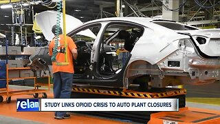 Study shows the link between number of auto plant closures and opioid death rates