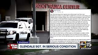 Glendale sergeant recovering after being shot by suspect