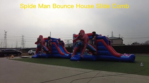 Spide Man Bounce House Slide Comb#factory bounce house#factory slide#bounce #bouncy #castle