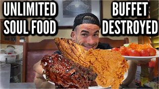PRO EATER VISITS SOUTHERN BUFFET (Soul Food) | Fried Chicken, Catfish, BBQ | Southern Cooking