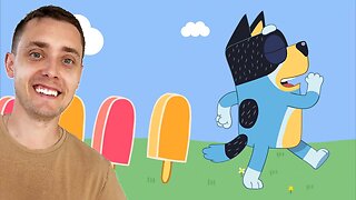 BLUEY TRY NOT TO LAUGH -Bandit Eats Ice Lollies Reaction @RoscoeMcGillicuddy
