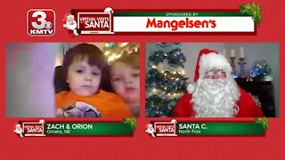 Virtual Santa visit with Zach and Orion