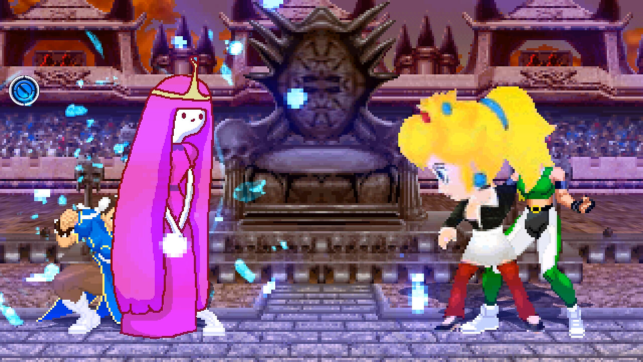 MUGEN - Princess Bubblegum & Chun-Li vs. Peach Yagami & Sonya - Download