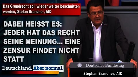 Das Grundrecht soll wieder weiter beschnitten werden, Stefan Brandner, AfD