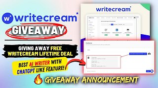 Writecream Giveaway Announcement - Giving away Free Lifetime Deals!