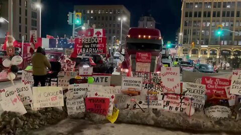 Ottawa Freedom Convoy - Truckers For Freedom - Day 19