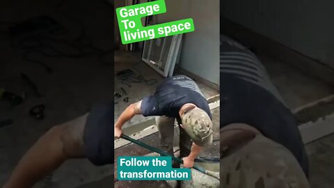 Transforming Garage into Living Space ||Concrete||