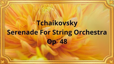 Tchaikovsky Serenade For String Orchestra, Op 48
