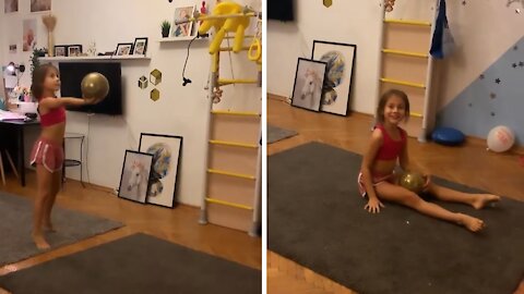 Amazing Little Girl Has Mad Skills In Rhythmic Gymnastics