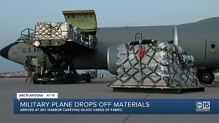 Military plane drops off materials in Arizona