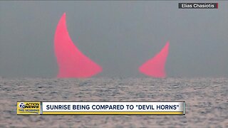 Sunrise being compared to 'Devil Horns'
