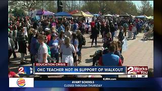 OKC teacher not in support of walkout, wants kids back in class