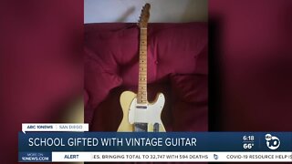 Grossmont HIgh gifted with vintage guitar