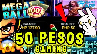 MEGA BALL - 50 PESOS PER GAME BETTING STRATEGY: MAY NANANALO NGA BA? 🤔 | GAME APE CASINO 🐵