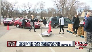 Heartland Hope Mission offers drive-thru pantry due to COVID-19