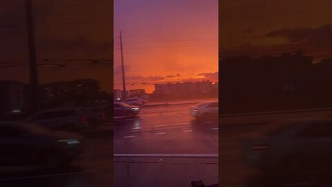 Rainbow & Sunrise on Narcoossee Road in Lake Nona, Orlando Florida