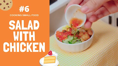 Cooking Small Food #6 - Salad With Chicken