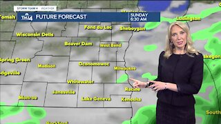 Cool temperatures Sunday with showers