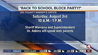 Lee County Sheriff hosting back to school block party