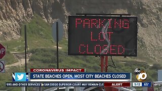 State beaches open, most city beaches closed