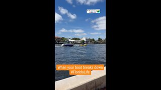 When your boat breaks down #FloridaLife #boat #yacht #miami #roberttraveler #travel #beach