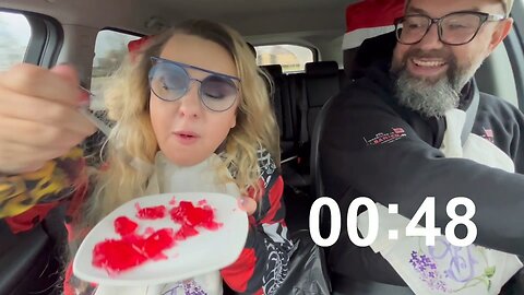 1.5 Minute Car Eating Challenge: Santa Jumps for Joy!