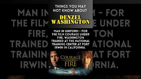 Famous Facts: The Unstoppable Denzel Washington #movies #Hollywood #humanitarian