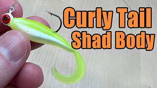 Curly Tail Shad Body - Great Crappie Soft Plastic Twister Tail Bait