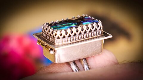 Silver & Abalone Poison Ring #shorts