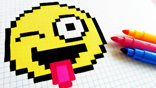 how to Draw Emoji 4 - Hello Pixel Art by Garbi KW