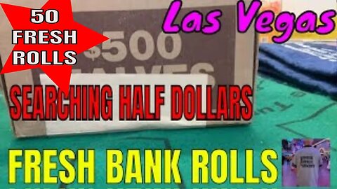 Searching LAS VEGAS Bank Rolls of Half Dollars ✅ Las Vegas LIVE Cash or Crash Hot Afternoon Fun