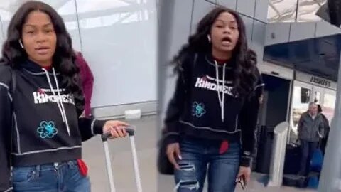 Chick Got Left Out In The Cold At The Airport After Her Man Caught Her Cheating With Her Best Friend