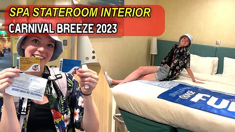 Carnival Breeze Spa Stateroom Tour & Amenities 2023