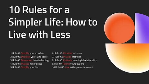 10 Rules for a Simpler Life How to Live with Less #minimalism #simpleliving