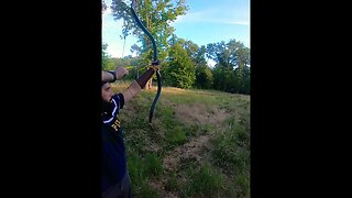 80LBS @ 31” PARAGON RAIDER BOW 50 - 60YARDS SHOT!