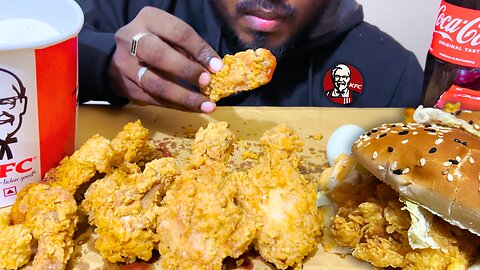 ASMR: EATING KFC MENU | KFC CHICKEN LEG | CHICKEN POPCORN | ZINGER BURGER | WINGS @VJEatingASMR