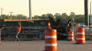 School bus overturns in crash with semi in Brooksville, six high school students injured