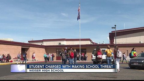 Student charged with making school threat in Weiser