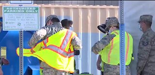 Nevada National Guard supporting curbside testing site