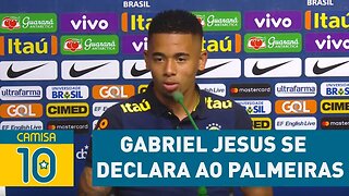 Gabriel Jesus se DECLARA ao Palmeiras em coletiva da Seleção