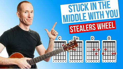 Stuck In The Middle With You ★ Stealers Wheel ★ Acoustic Guitar Lesson [with PDF]