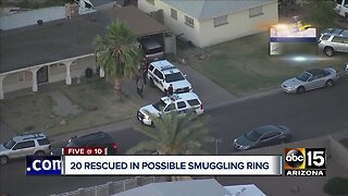20 rescued in possible human smuggling ring
