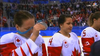 Salty Canadian Women's Hockey Player Rips Off Her Silver Medal During Ceremony