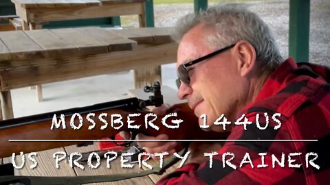 Mossberg model 144US military trainer bolt action 22lr rifle. At the range.