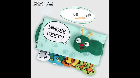 3D Toddlers Animal Foot Cloth Book Washable Montessori Baby Busy Board