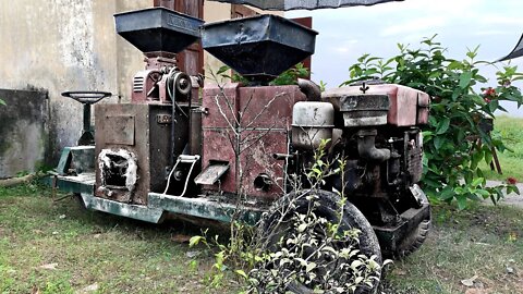 Restoration abandoned rusty old peeler machine |Restore old rusty hemp seed removal machine