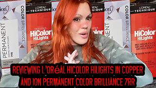 Mixing and Reviewing L’Oréal HiColor in Copper and Ion Color Brilliance 7RR Intense Red Hair Dye