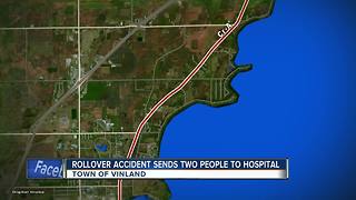 Rollover accident causes couple to get trapped