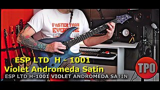 ESP LTD H - 1001 Violet Andromeda Satin | Ernie Ball Super Slinky 2221